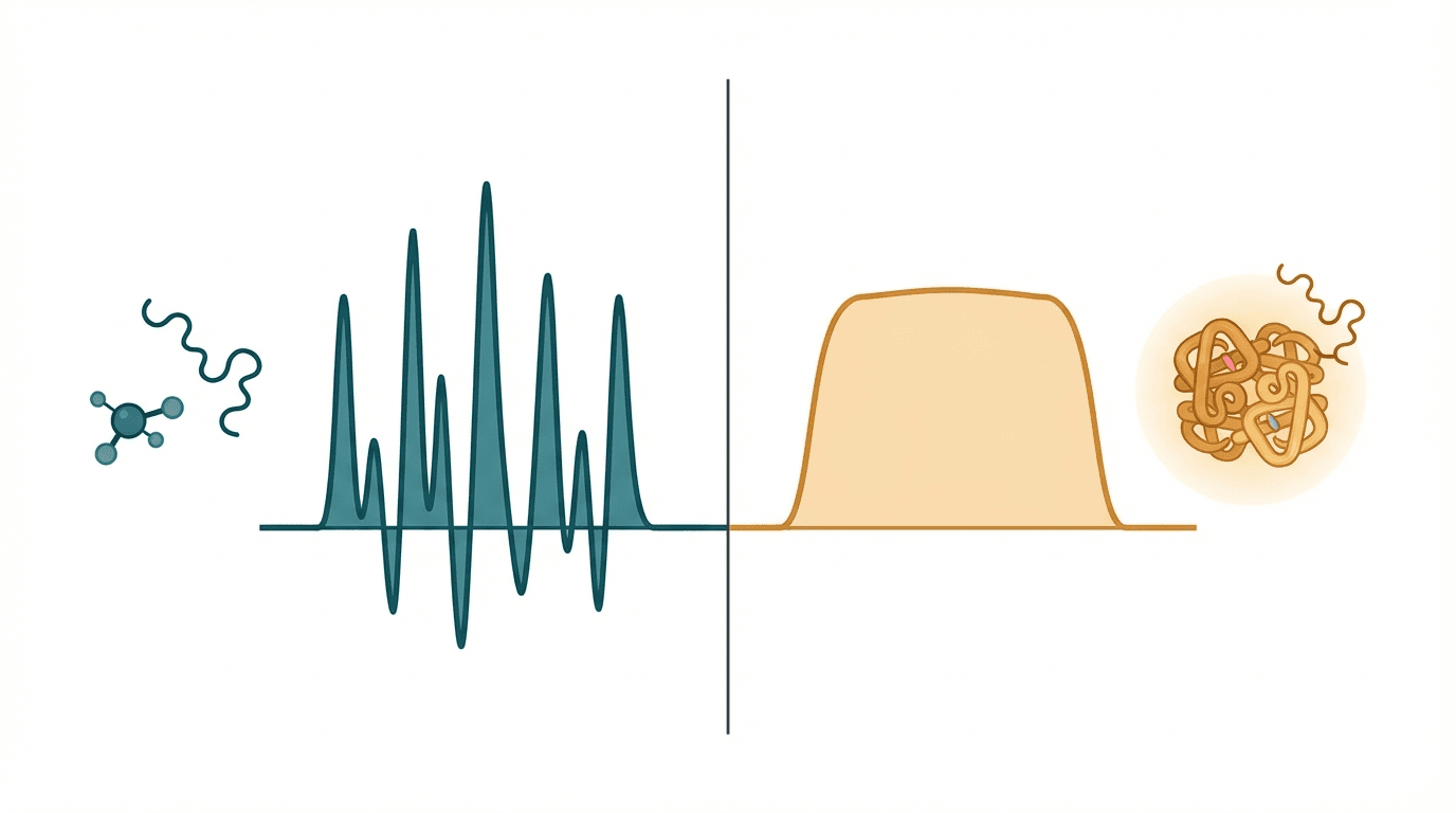 Side-by-side comparison diagram of CJC-1295 (no DAC) and CJC-1295 DAC mechanisms of action
