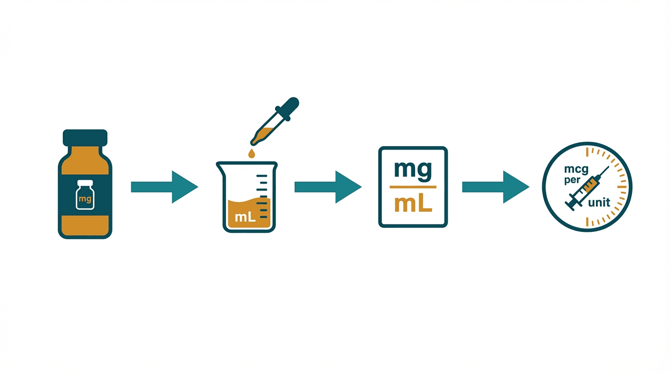 Flow diagram showing how the concentration calculator works